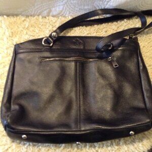 NWOT Authentic Patricia Nash "Poppy Tote", Black leather, Collectible quality